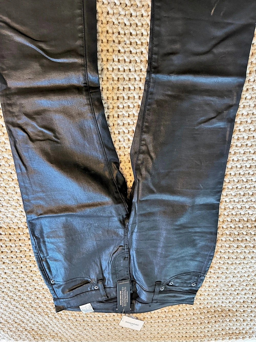 Banana Republic Coated Low-Rise Bootcut Jean Black NWT